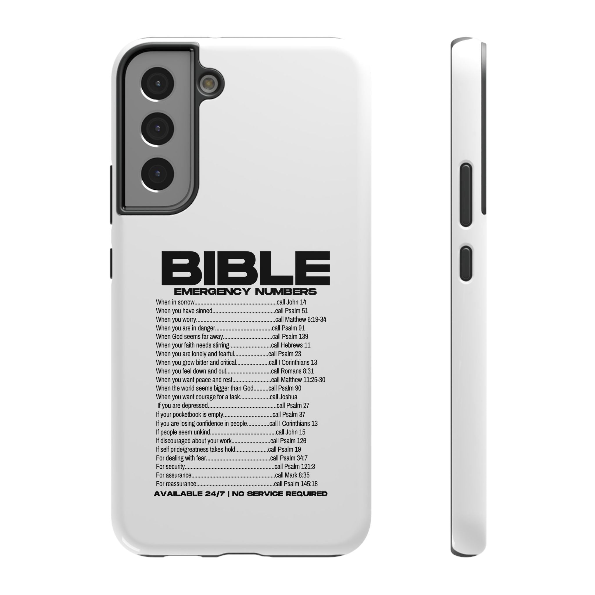 Bible Emergency Numbers Case