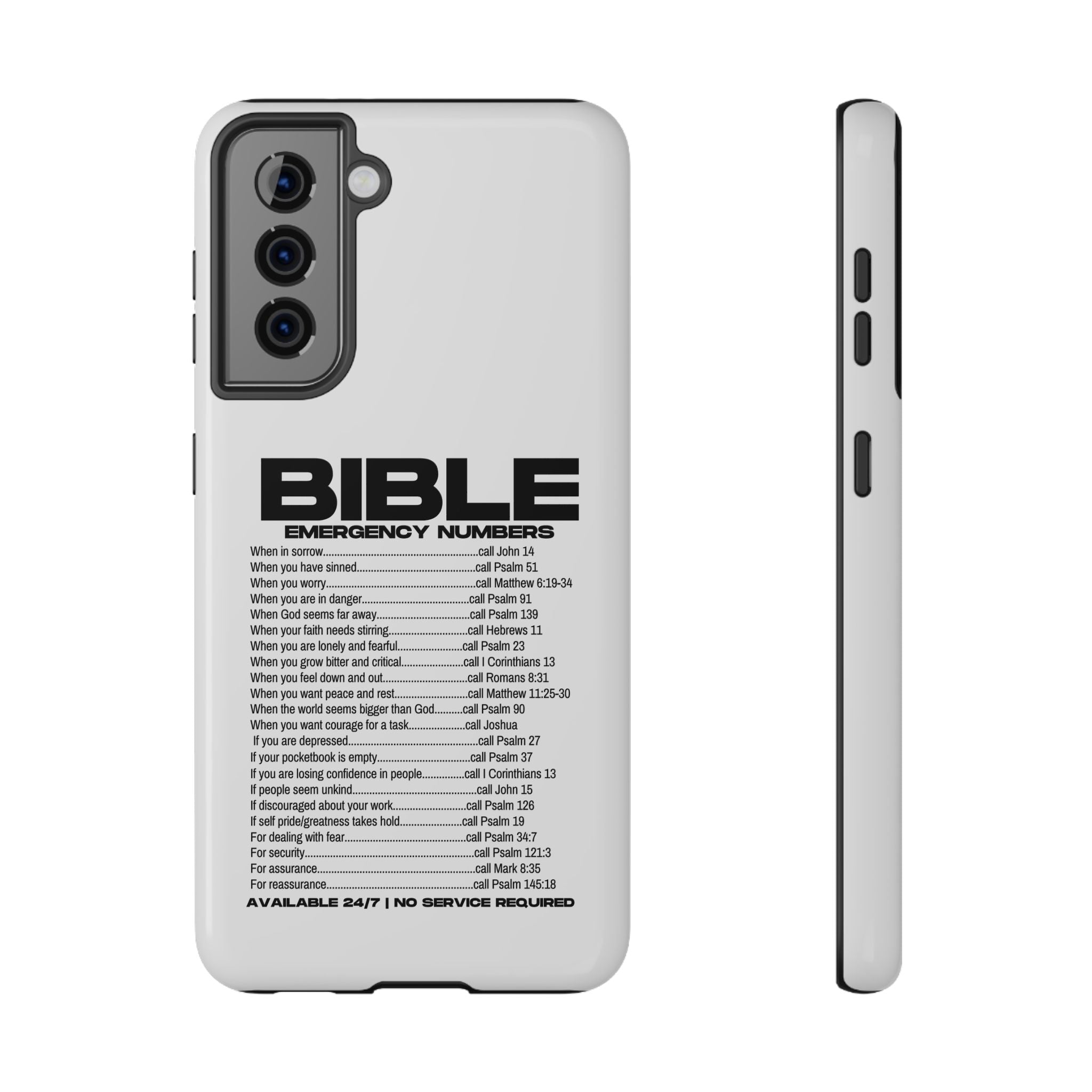 Bible Emergency Numbers Case