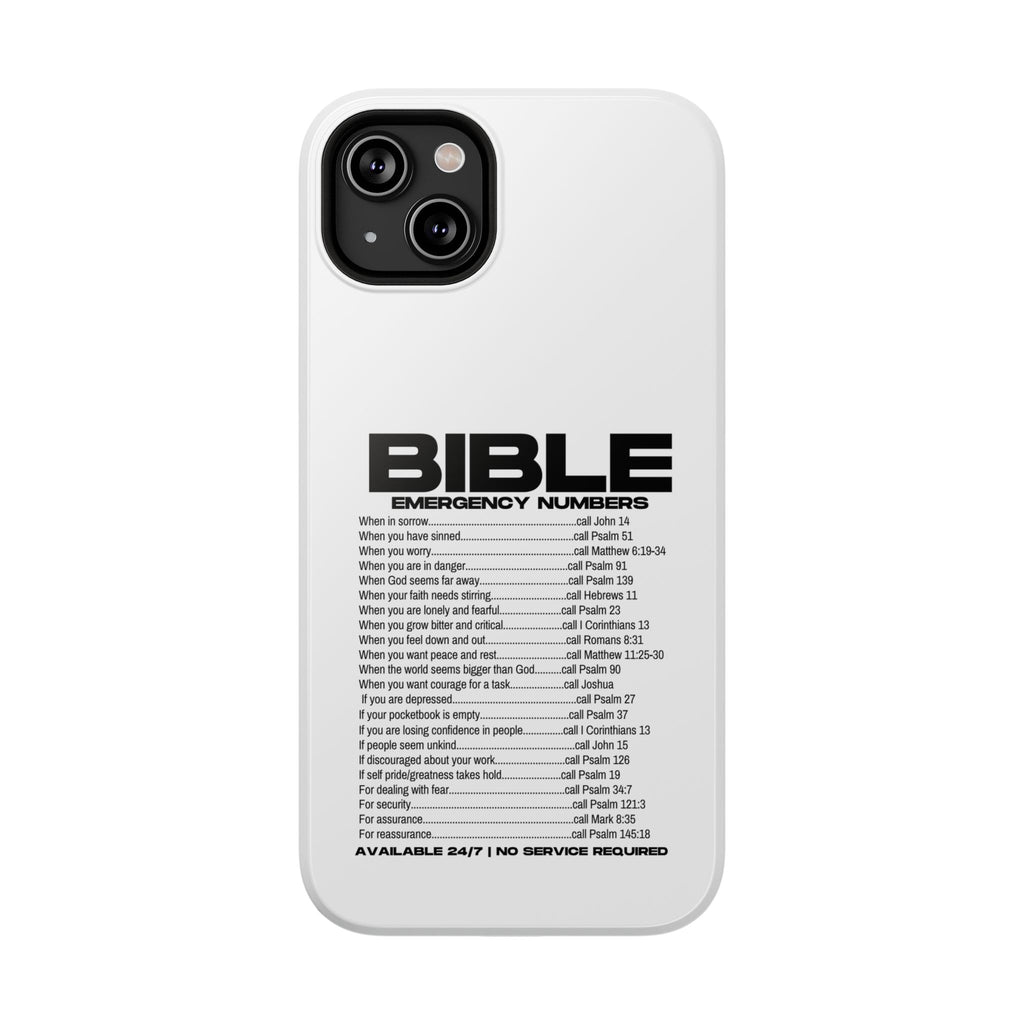Bible Emergency Numbers Case